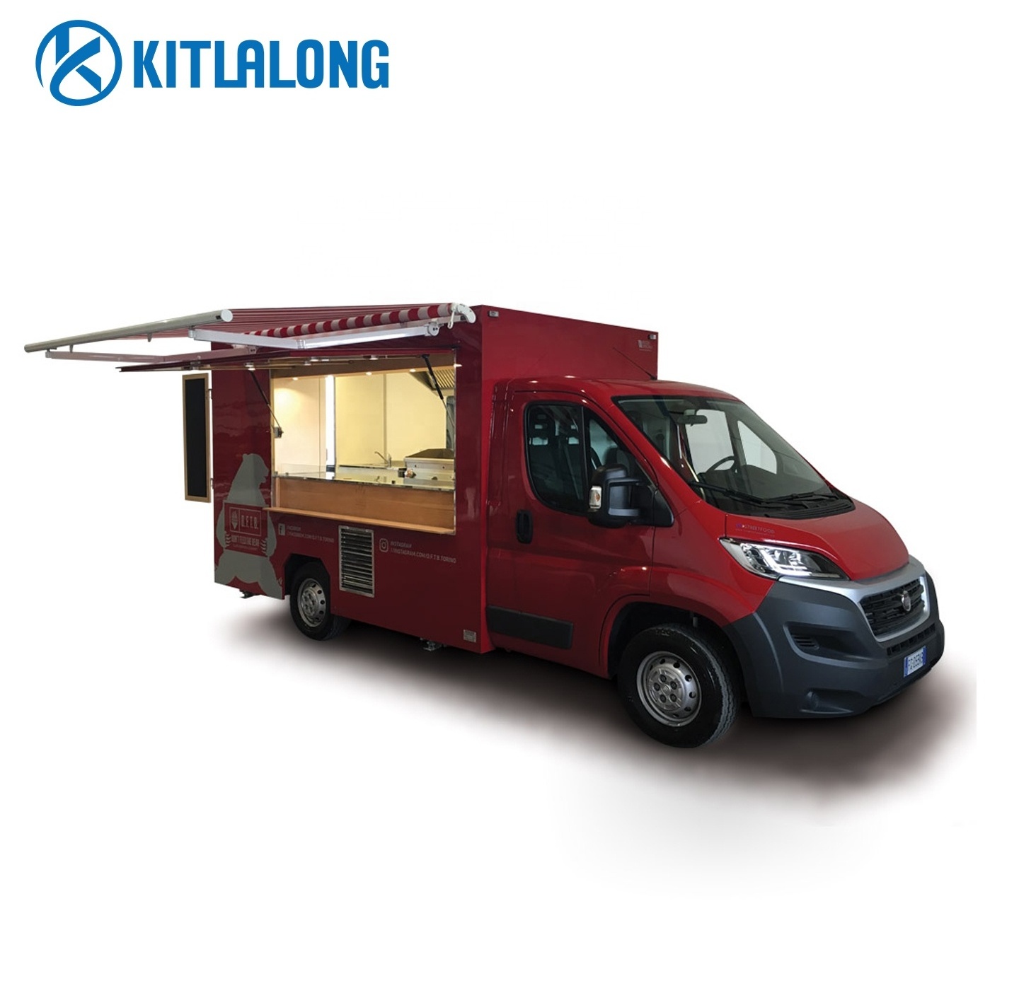 Kitlalong Outdoor Food Concession Van Commerical Use Food Truck Customized Mobile Fast Coffee Trailer Food Truck