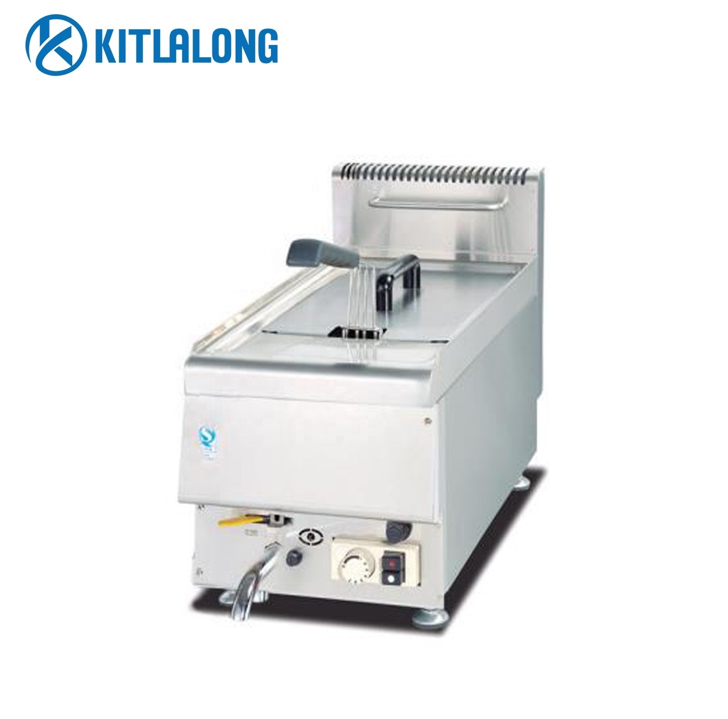 Kitlalong Gas cooker Range Commercial Kitchen Equipment  potato chips fryer stainless steel  Counter top Gas Fryer