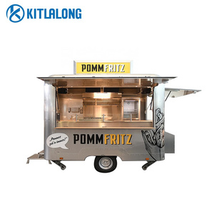 Kitlalong Popular Hot Dog Pizza Coffee Ice Cream Carts Mobile Food Trailer Fast Food Trailer Food Truck