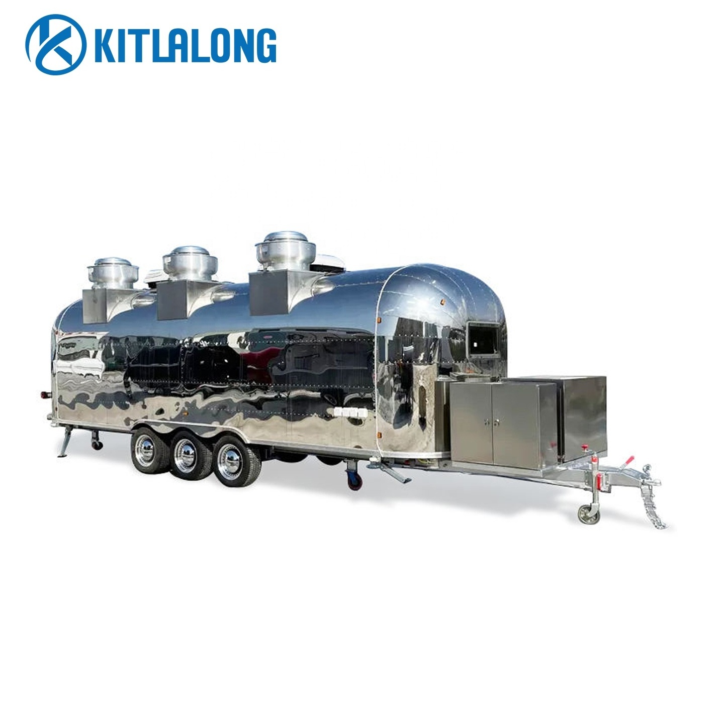 Kitlalong  Stainless Steel Food Cart Trailer ice cream cart hot dog coffee Truck Fully Equipped Food Truck