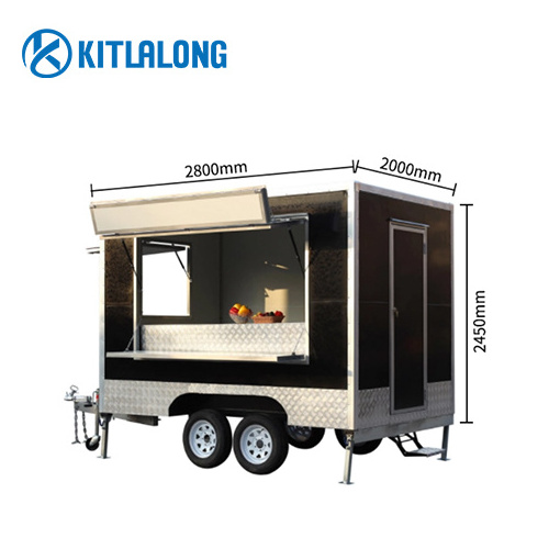 Kitlalong Small Food Trailer Pink Consession Trailer Food Trailer/ Electric Food Truck/Car Food Truck