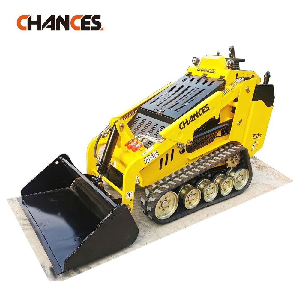 EPA certified mini skid steer loader with Kubota diesel engine mini loader with Kubota joysticks control rubber tracks on sale