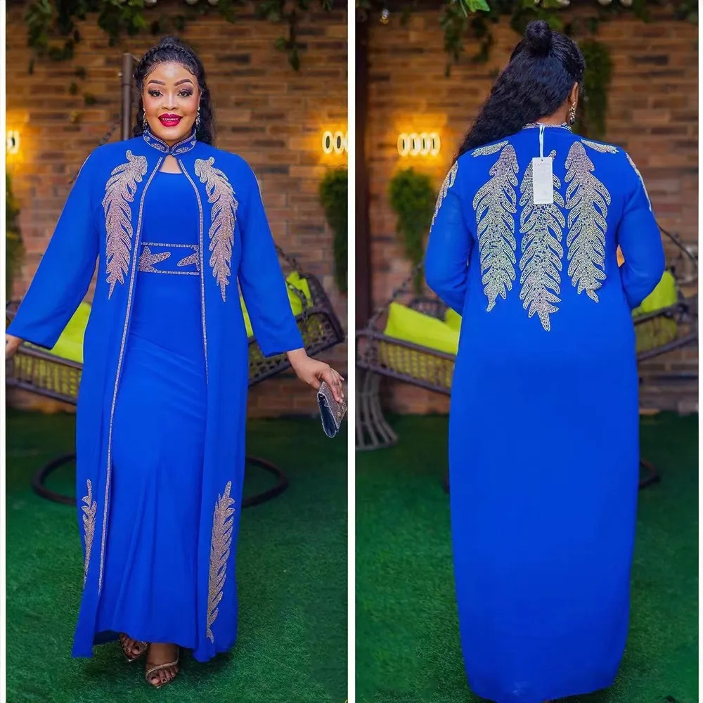 African Wedding Party Dresses Long Dress Suit Muslim Abaya for Women Spring Autumn Red Black Blue White Wholesale Full Sexy