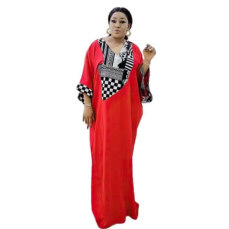 European and American cross-border women's clothing Middle Eastern Muslim plus size robes African print loose long dress