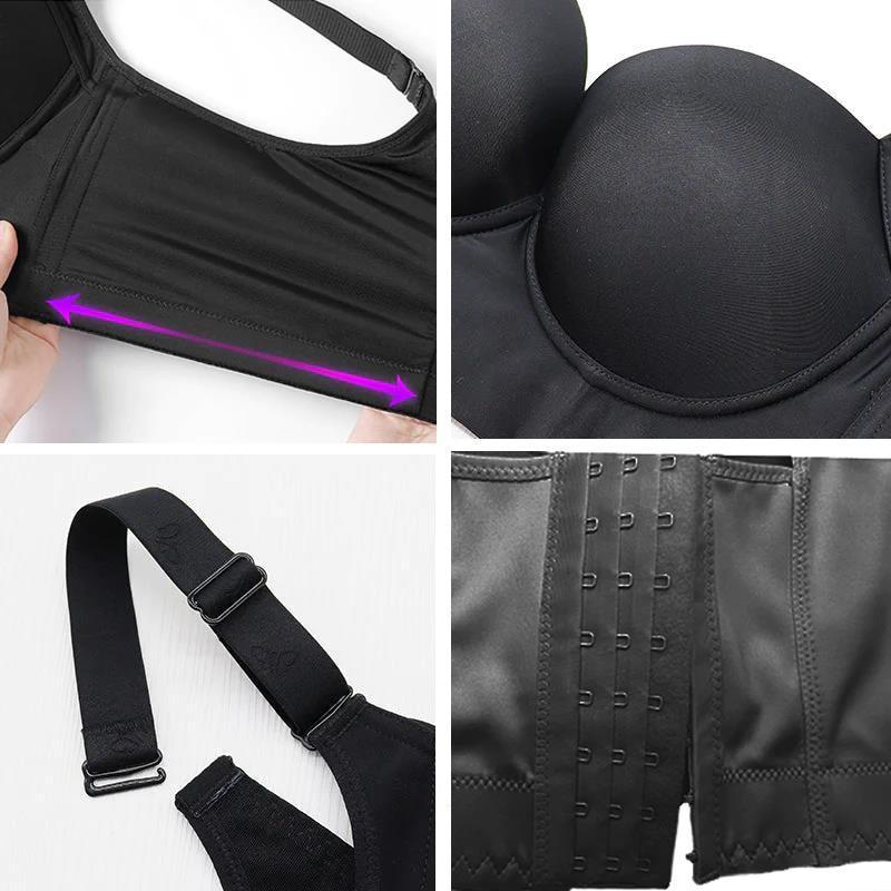 2023 Custom Service Seamless Bra & Brief Sets Sculpting Hide Back Deep Cup Bra With Shapewear Push up Body Shaping Bra For Women