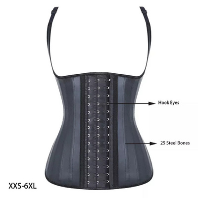 Colombianas Body Shaper 25 Steel Bones Latex Vest Waist Trainer Corset Top Slim Belt Bodysuit Slimming Modeling Strap Shapers