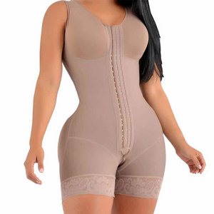 High Quality Power Slimming Women Bodysuits in Shelf Bra Girdles Shapewear Corset High Compression Short Girdle With Brooches