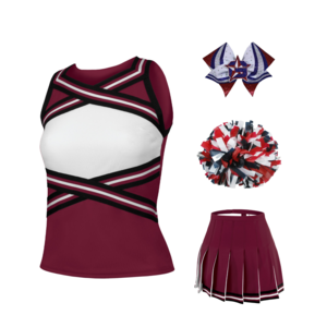 Icheerobics Wholesale High School Sublimation Cheer Uniforms With Rhinestones Cheerleader Uniform For Kids Sleeveless