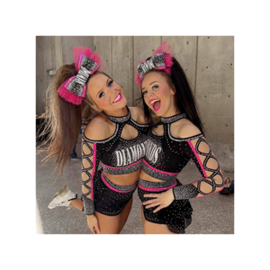 Icheerobics Custom Design Sublimation Cheer Practice Wear For Kids Girls Orange Cheerleading Uniform