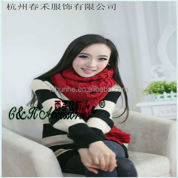 promotional wholesale winter  Long  cashmere/classic young girls lady  neck wear fashion knit winter scarf   factory