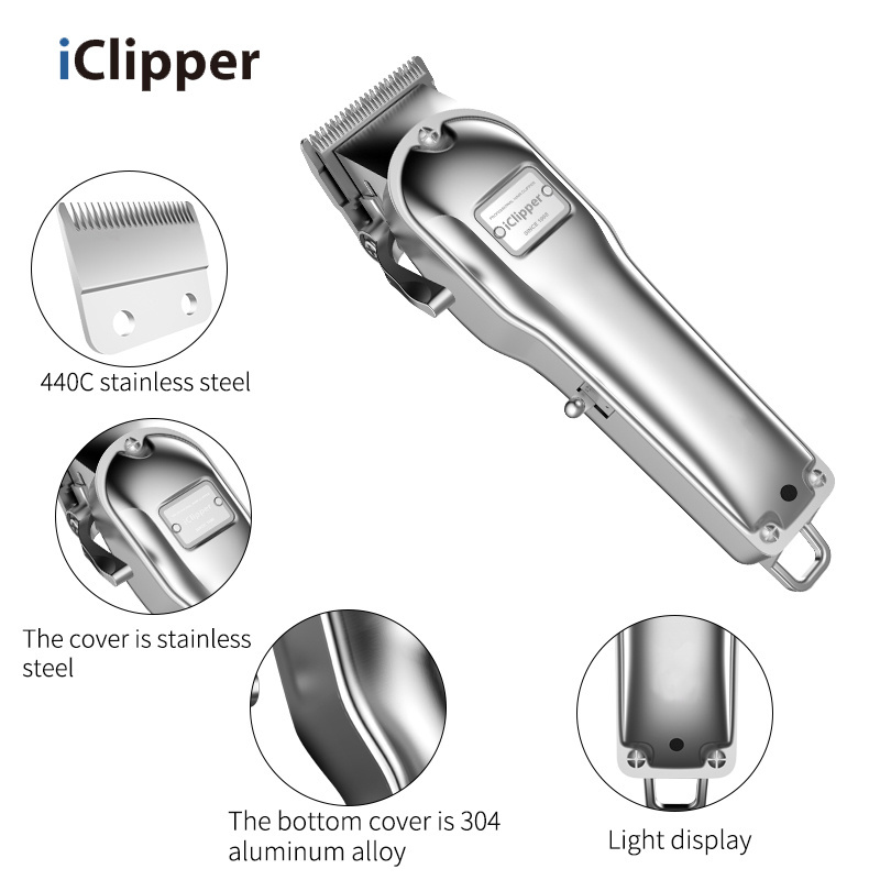 IClipper-K2 All Metal Barber Shop Use hair trimmer Cutting Power Motor Professional Hair Clippers