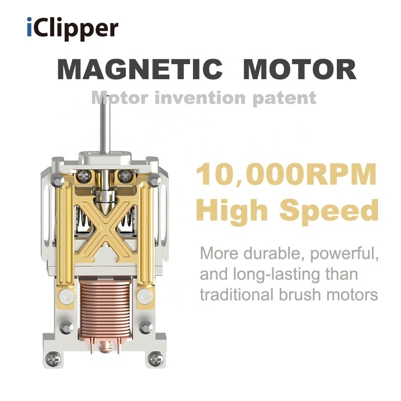 IClipper-HX01 Professional Hair clipper Dub Magnetic Motor Barber Use DLC blade Vector motor hair clipper trimmer