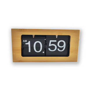 Wooden Automatic Page Turning Clock Flip Table Clock