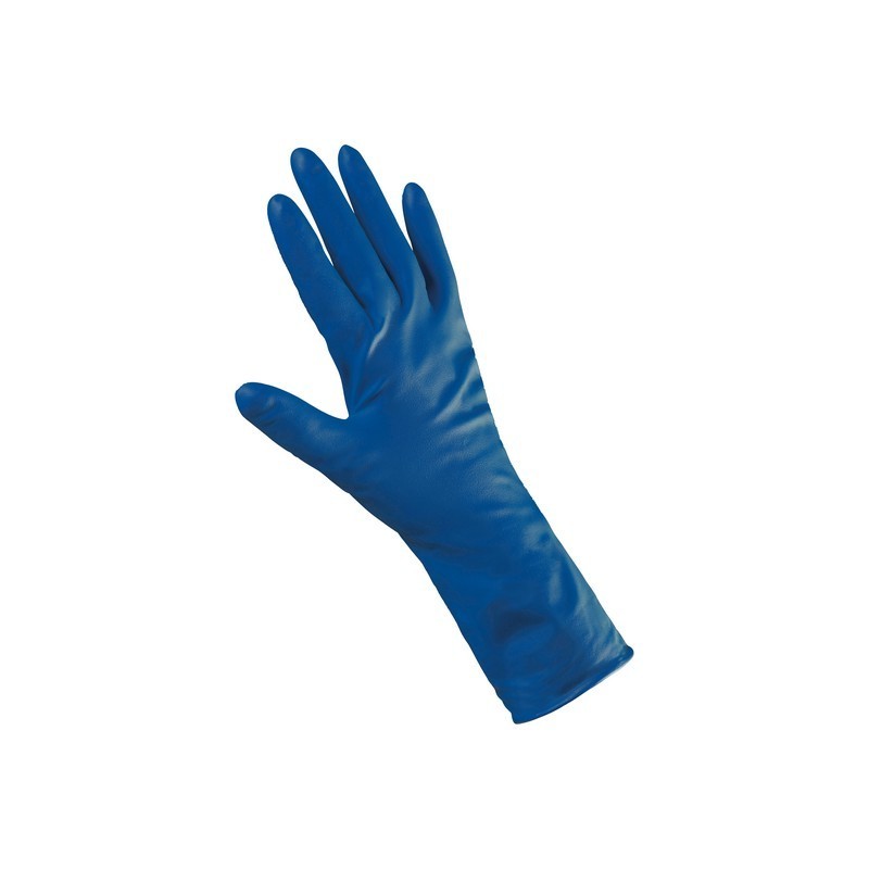 PALMPRO Protection Work Gloves Blue Single Use Powder Free Heavy Long Latex Premium 19,0 grams