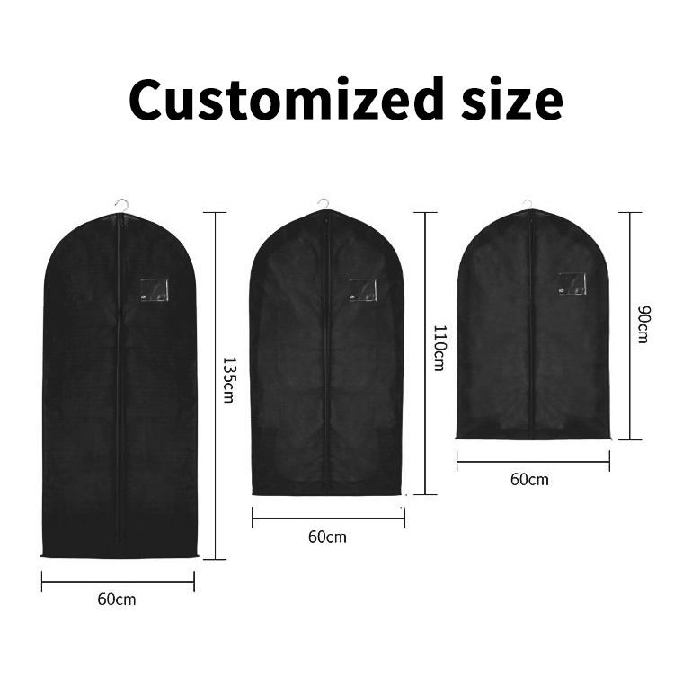 Anda zipper hanging clothes bulk pockets cotton wedding dresses gown satin cover men pink travel bag custom logo garment bags