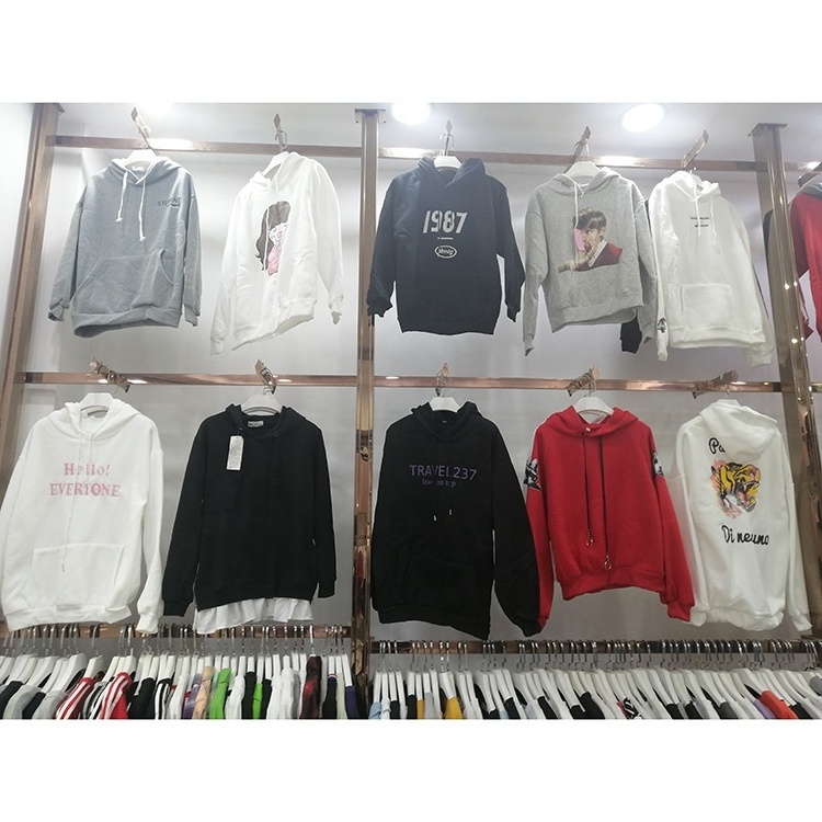 Wholesale Mix Clothing Outlet Stock Lots Fashion Men'S Hoodie Black Readymade For Sale