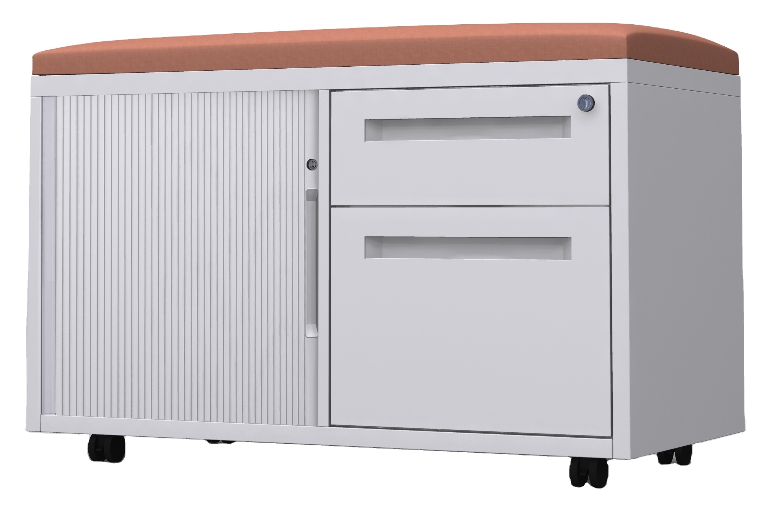 modern mobile metal stainless steel storage workstation furniture fireproof office filing cabinet with drawer