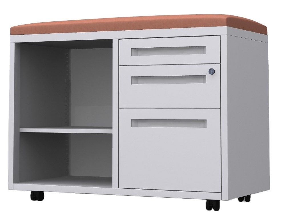 modern mobile metal stainless steel storage workstation furniture fireproof office filing cabinet with drawer