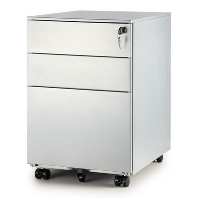 Modern White 2 3 Drawer File Cabinet Office Furniture Metal Steel Fireproof Office Storage Pedestal Mobile Filing Cabinets