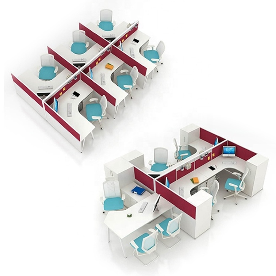 modular office l shaped corner desk call center workstation for open area