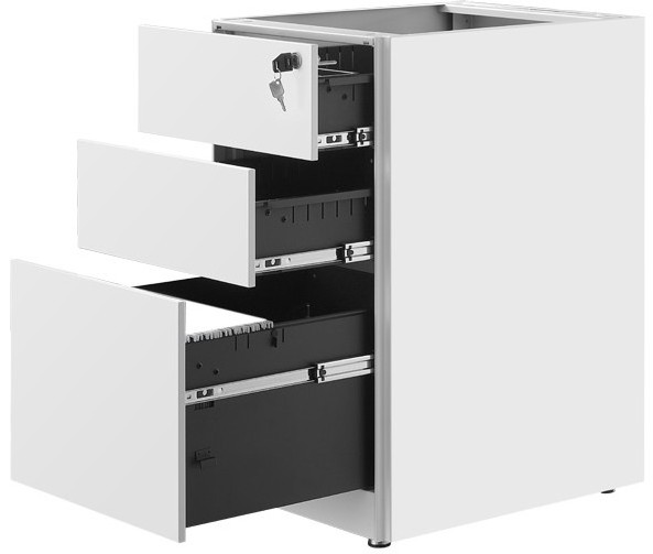 Modern White 2 3 Drawer File Cabinet Office Furniture Metal Steel Fireproof Office Storage Pedestal Mobile Filing Cabinets