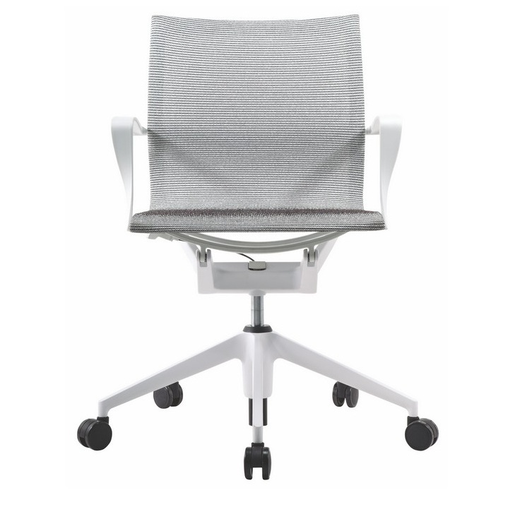 Modern  BIFMA meeting office chair ergonomic design swivel nylon base and medium mesh back