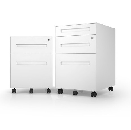 Modern White 2 3 Drawer File Cabinet Office Furniture Metal Steel Fireproof Office Storage Pedestal Mobile Filing Cabinets