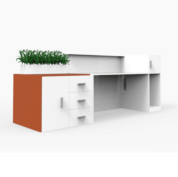 Office furniture front hotel counter design hospital reception table high quality small reception desk