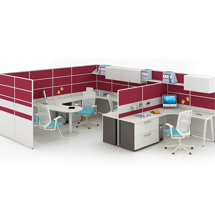 modular office l shaped corner desk call center workstation for open area