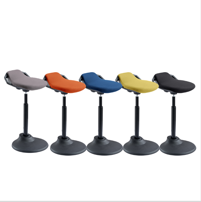 Ergonomic Adjustable Sit Stand Chair Wobble Stool Balanced Office Staff Swing Bar Stool