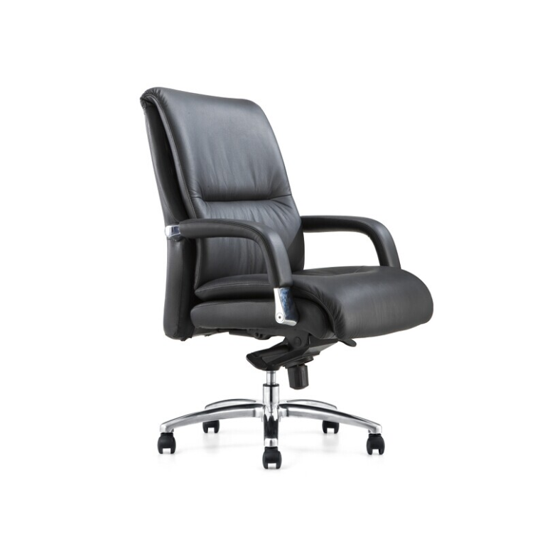 Ergonomic executive high back Aluminum alloy base swivel leather Chair