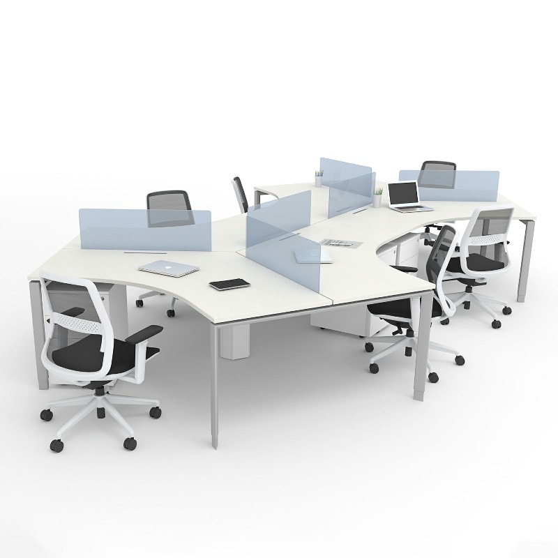 Coworking Spaces Office Table Workstation Modular 4 6 Seater People Desk Open Staff Workstations For Office Furniture