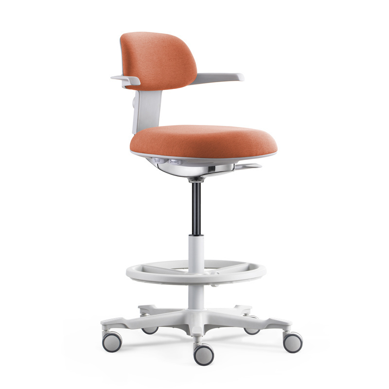 Chair Rolling Ergonomic Swivel Office Stool With Foot Rest Height Adjustable Ergonomic Chair