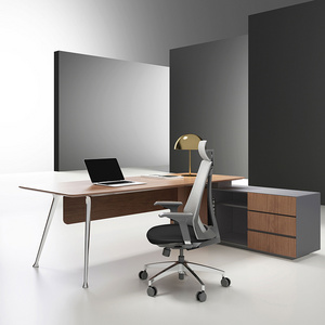 China Commercial Office Luxury L Shaped Desk Wood Executive Futuristic Office Desk