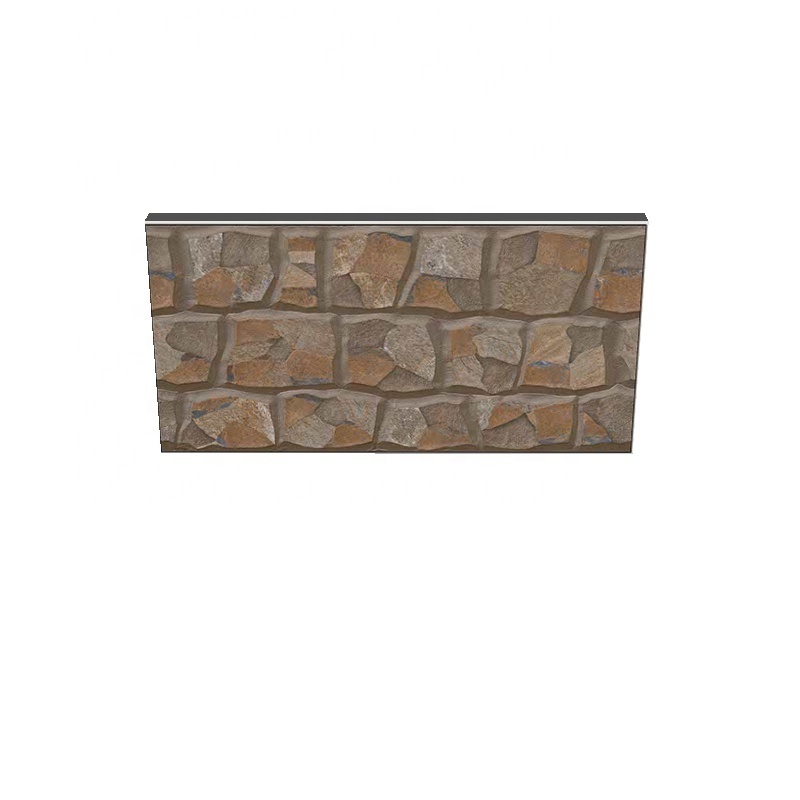 Outdoor Ceramic Wall carving Magnetic 300x600 brown Colour Interior Construction Material Elevation Porcelain Tiles