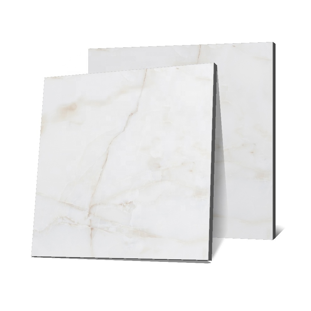 Glazed Vitrified unique design marble look polished porcelain floor tiles size 600x600mm use for hospital flooring