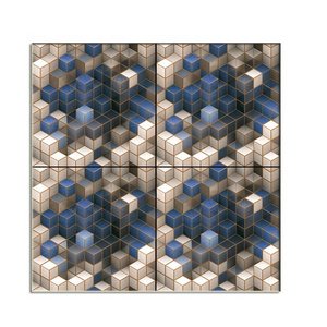 Top Selling 3d cube 600x600 bathroom kitchen bathroom balcony wall Tile Design ceramic wall pattern art tiles