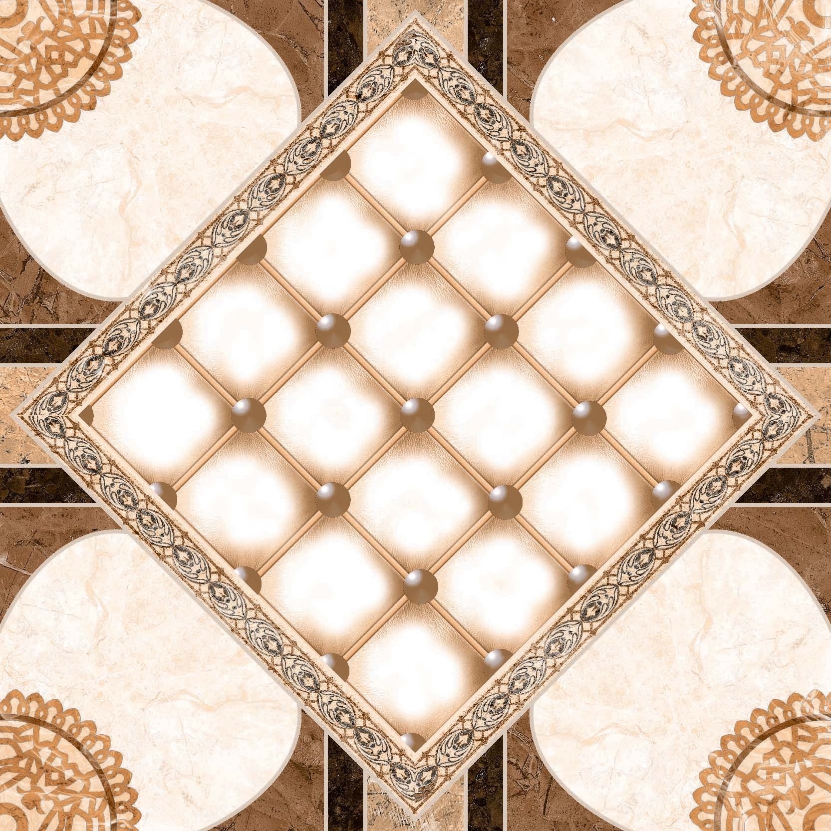 396x396mm Supreme Quality  Beautiful Designs Glossy Digital Glazed ceramic Floor Tiles product of  Ncraze Ceramic India