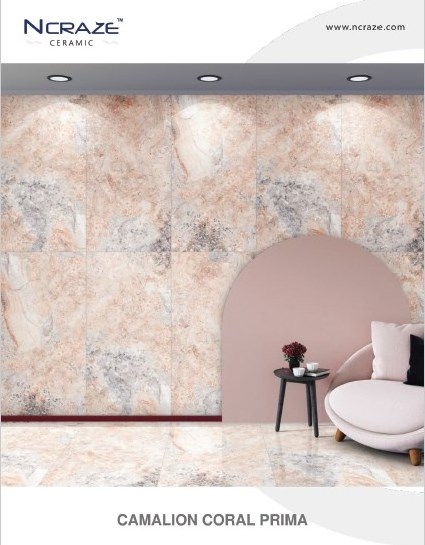 Pink Colour Porcelain Tiles Collection 600 x 1200  mm  by Ncraze For Interior