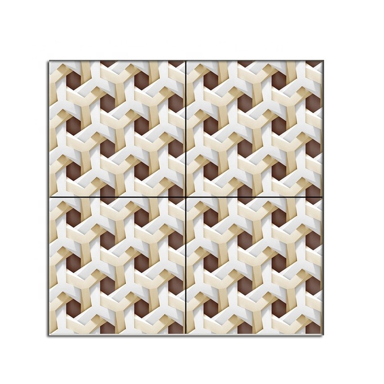 Top Selling 3d cube 600x600 bathroom kitchen bathroom balcony wall Tile Design ceramic wall pattern art tiles