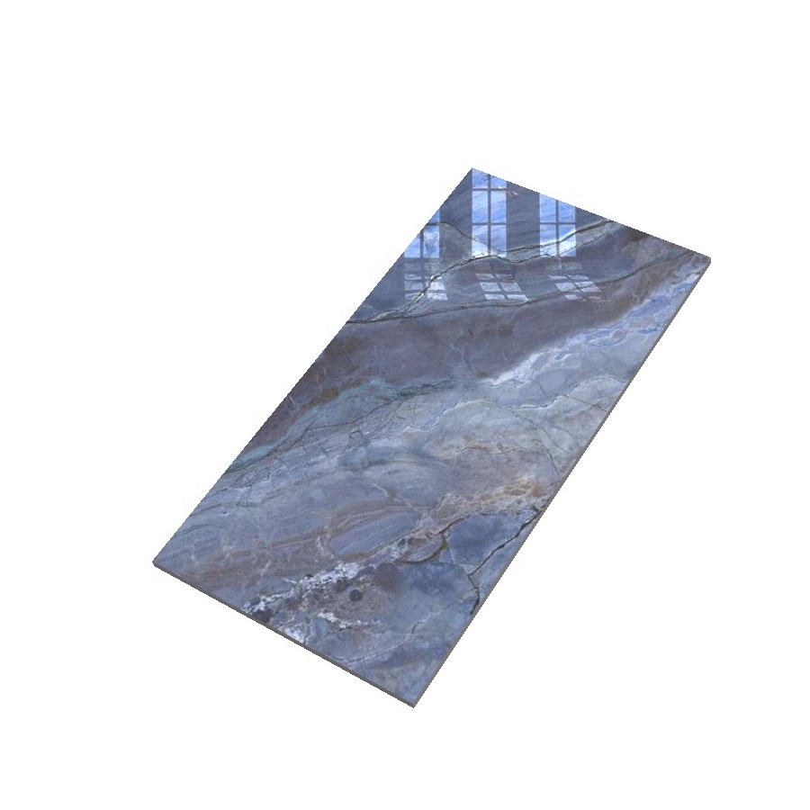 onyx blue Polished Glazed Porcelain Floor Tile Porcelain 800x1600 mm Wall and Floor Tile For Bedroom And Waiting Area Use