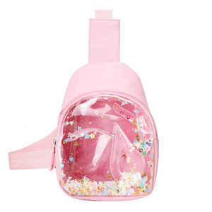 2023 Quicksand Transparent Jelly bags kids chest bag travel shoulder small daypacks cute mini crossbody bag for kids girls purse