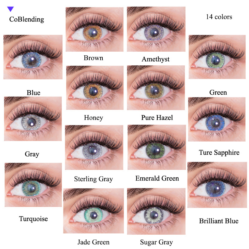 75 colors  Branclear Color blending contact lenses 3 tone fresh  color lentes de contacto