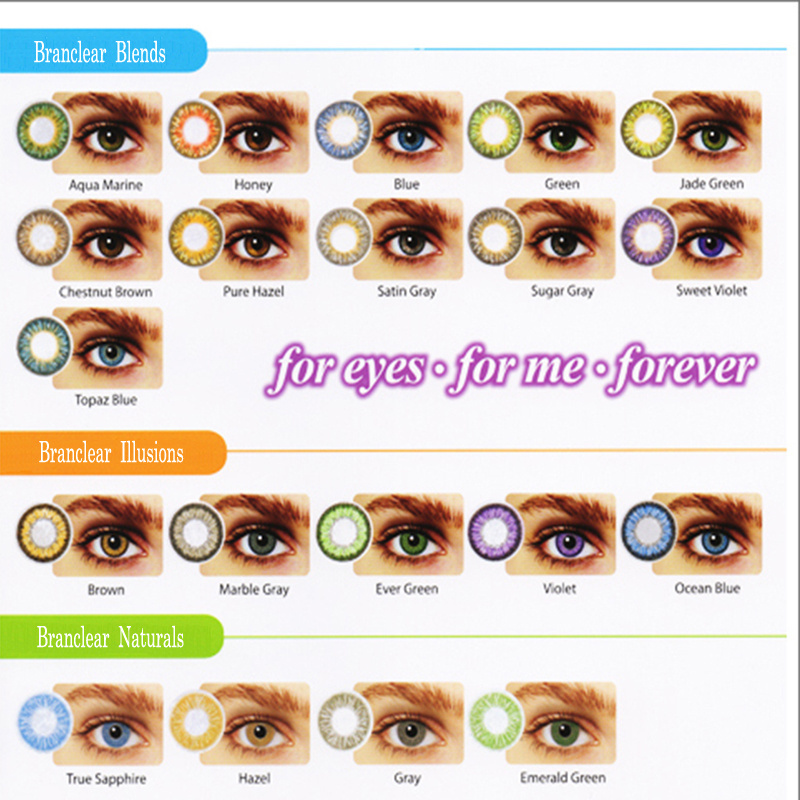 wholesale freeshipping 72 colors Branclear yearly color contact lenses Branclear color contacts