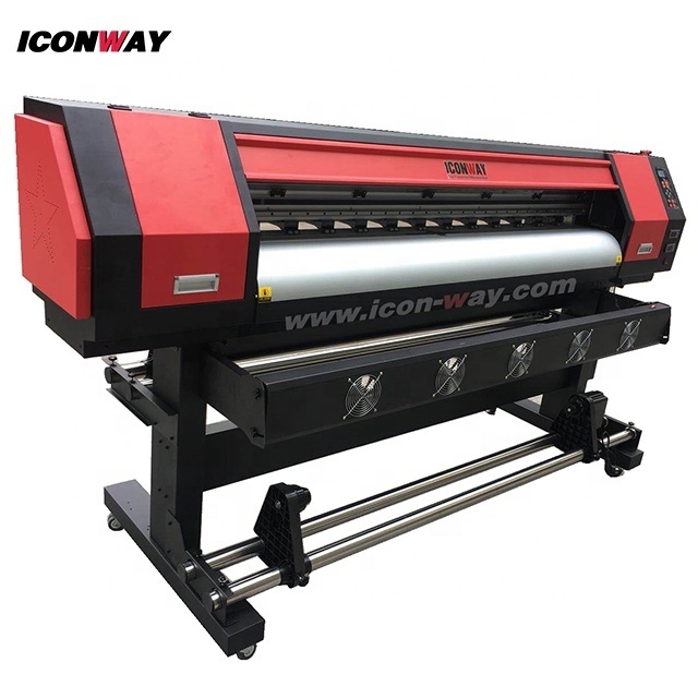 iconway 1.6M 5ft dx5 single printhead super high resolution digital tarpaulin printing machine 4 color eco solvent printer