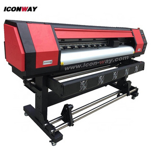 iconway 1.6M 5ft dx5 single printhead super high resolution digital tarpaulin printing machine 4 color eco solvent printer