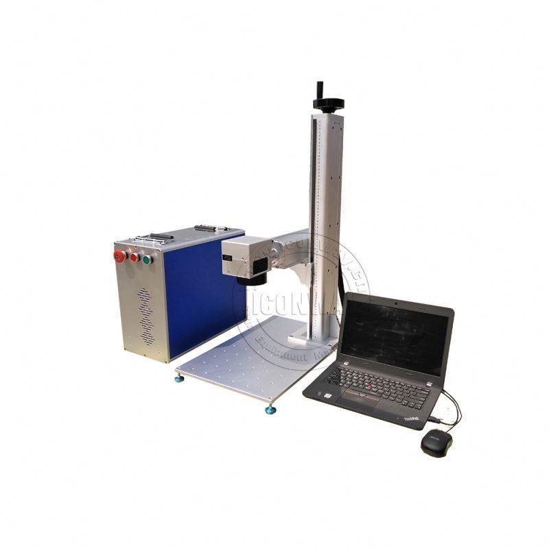 blue and red gold fiber laser marking machine multicolor digital