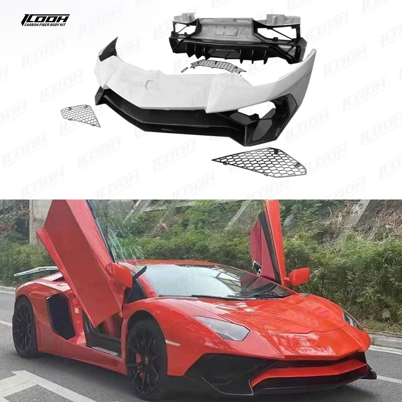 ICOOH Racing Half Frp Carbon Fiber Upgrade Body Kit For Lamborghini  Aventador LP700 TO LP750 SV Bodykit