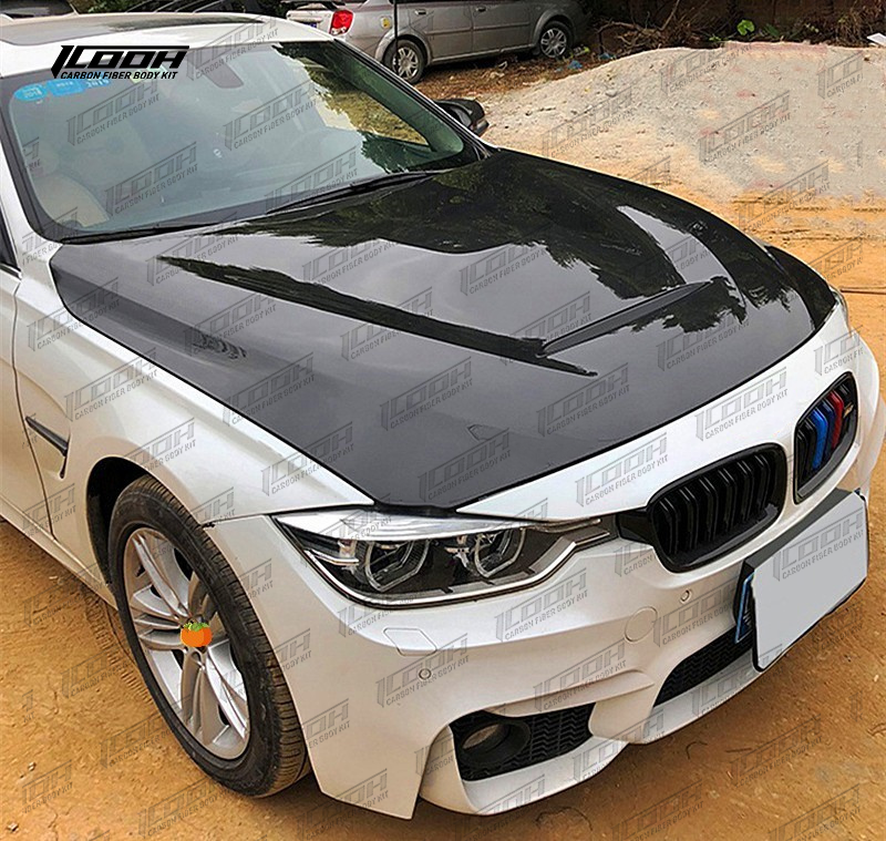 ICOOH Racing GTS Style Carbon Fiber Fibre Body Kit Front Engine Hood Bonnet For BMW 3 4 Series F30 F31 F32 F33 F36 2012-2020