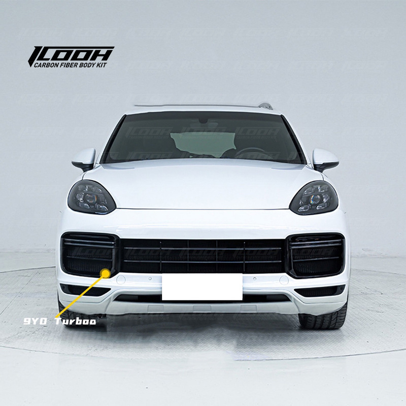 ICOOH Racing Old to New Upgrade PP Front Light Bumper Set Kit For Porsche Cayenne 958.2 2015-2017 To 9Y0 Turbo